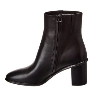 Tory Burch Brooke Stamped Heel Black Leather Bootie